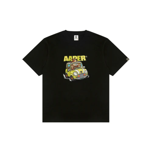 에이프 AAPER 그래픽 티셔츠 블랙