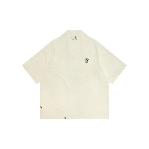 에이프 AAPE NOW 숏 슬리브 셔츠 아이보리