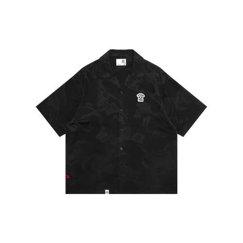에이프 AAPE NOW 숏 슬리브 셔츠 블랙