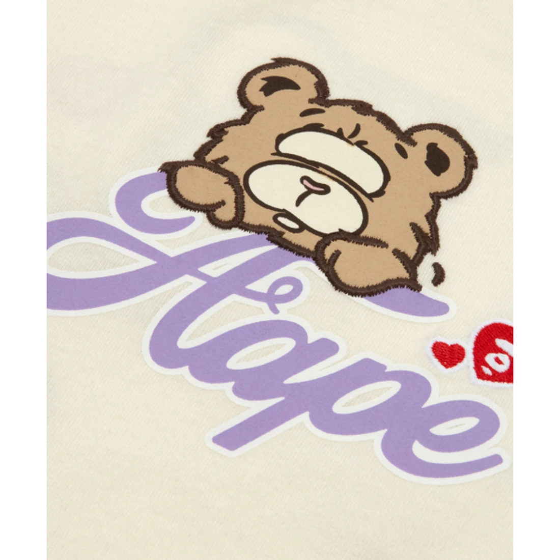 에이프 로고 그래픽 티셔츠 아이보리 AAPTEW1905XXQIVX