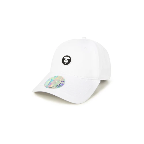 에이프 AAPE NOW 문페이스 로고 캡 화이트