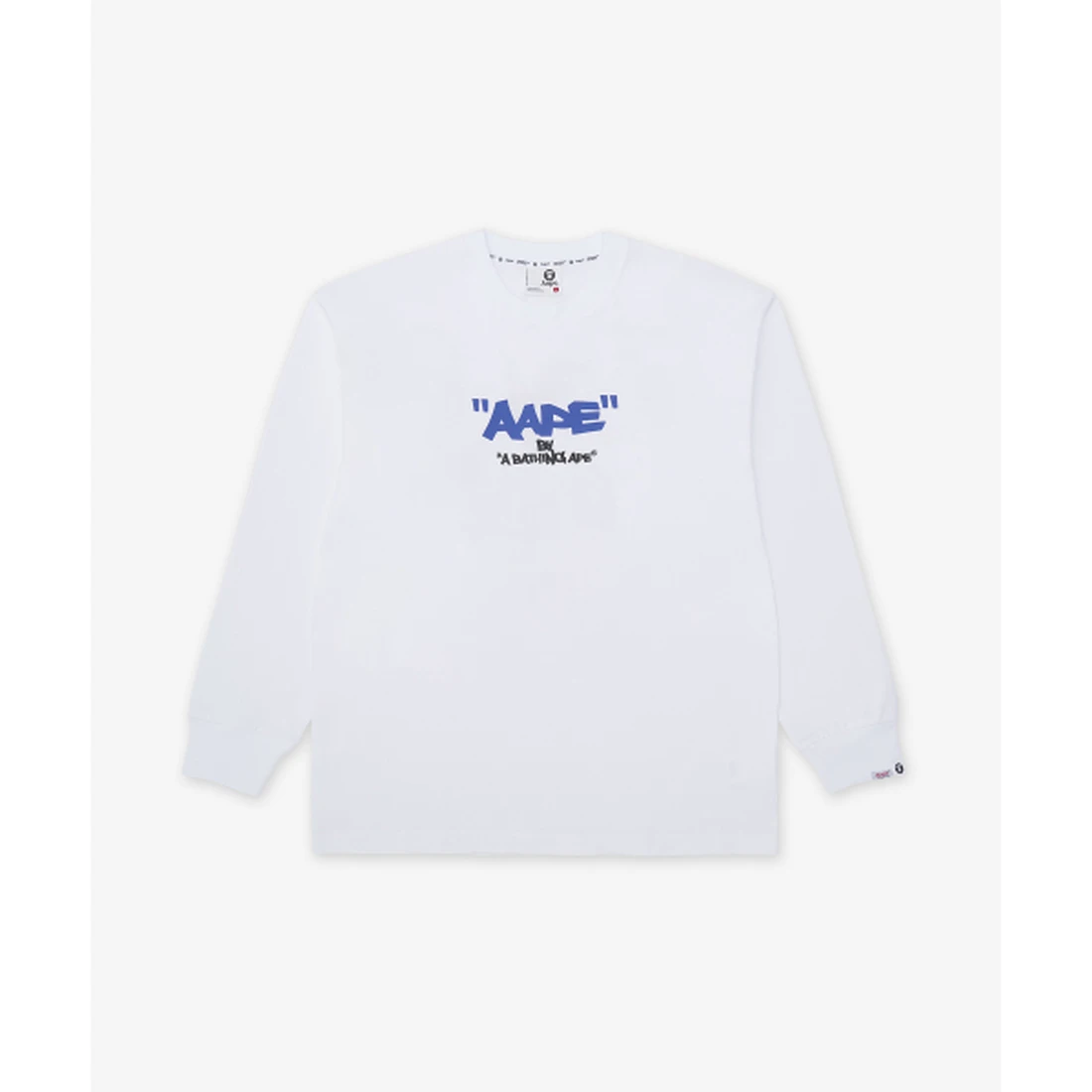 에이프 AAPEUNVS 그래픽 긴팔 티셔츠 - 화이트 AAPLTM1876XXQWHX