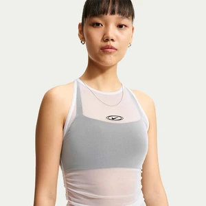 나이키 스포츠웨어 타이트 시어 탱크 탑 W 화이트 블랙