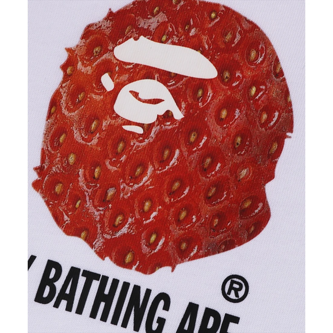 베이프 스트로베리 BY BATHING APE 릴렉스드 핏 티셔츠 M 화이트 001TEM801302MWHT