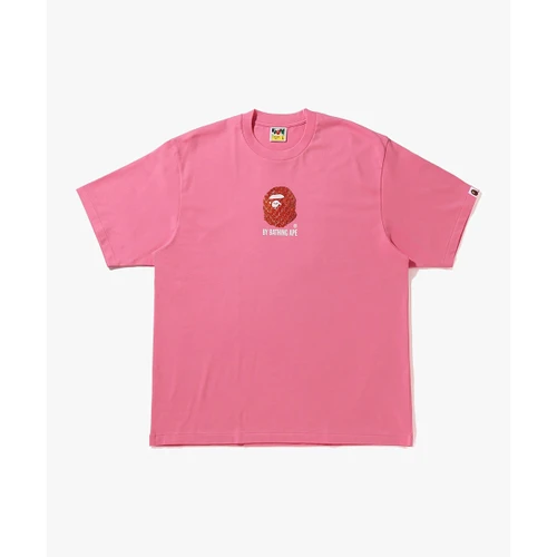 베이프 스트로베리 BY BATHING APE 릴렉스드 핏 티셔츠 M 핑크