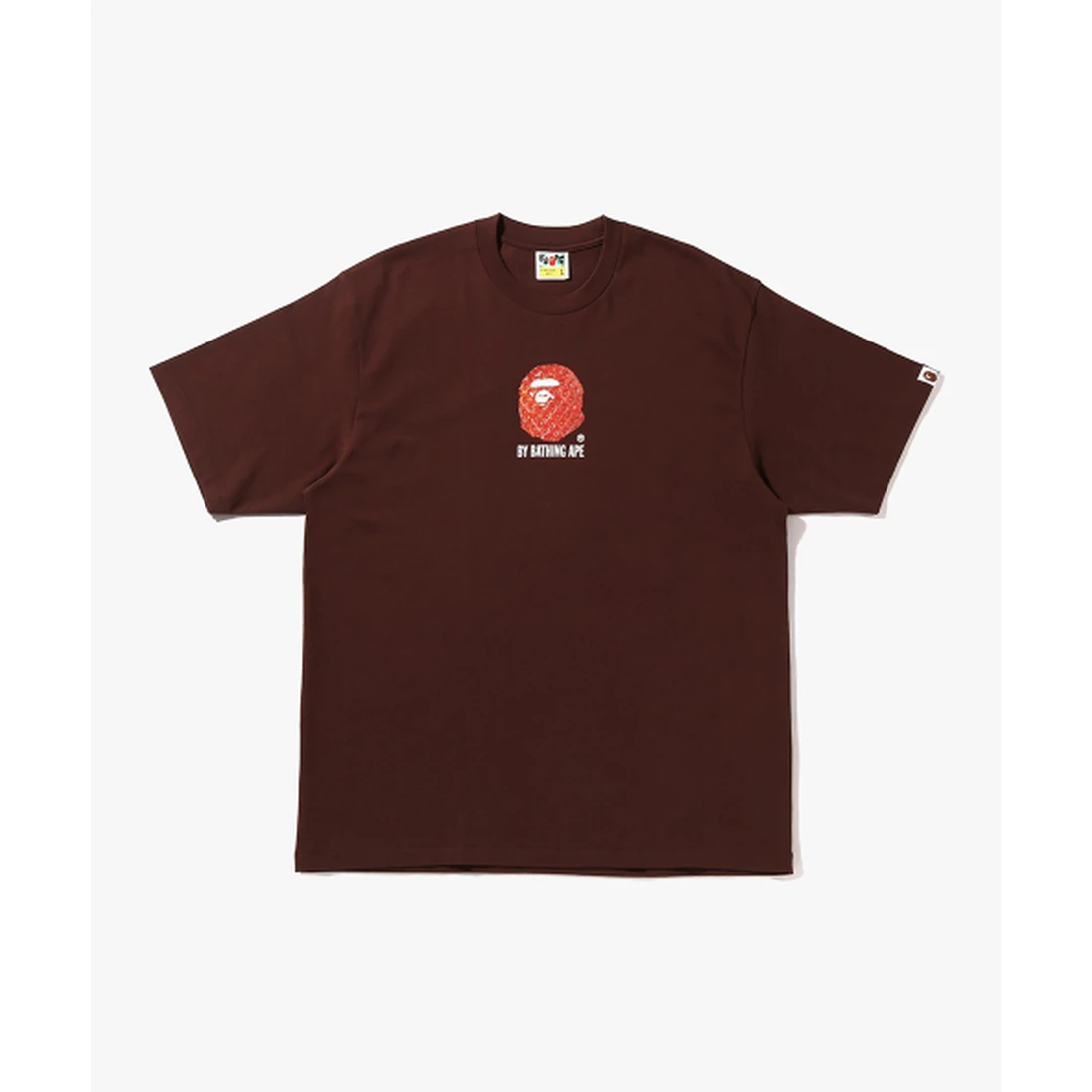베이프 스트로베리 BY BATHING APE 릴렉스드 핏 티셔츠 M 브라운 001TEM801302MBRW