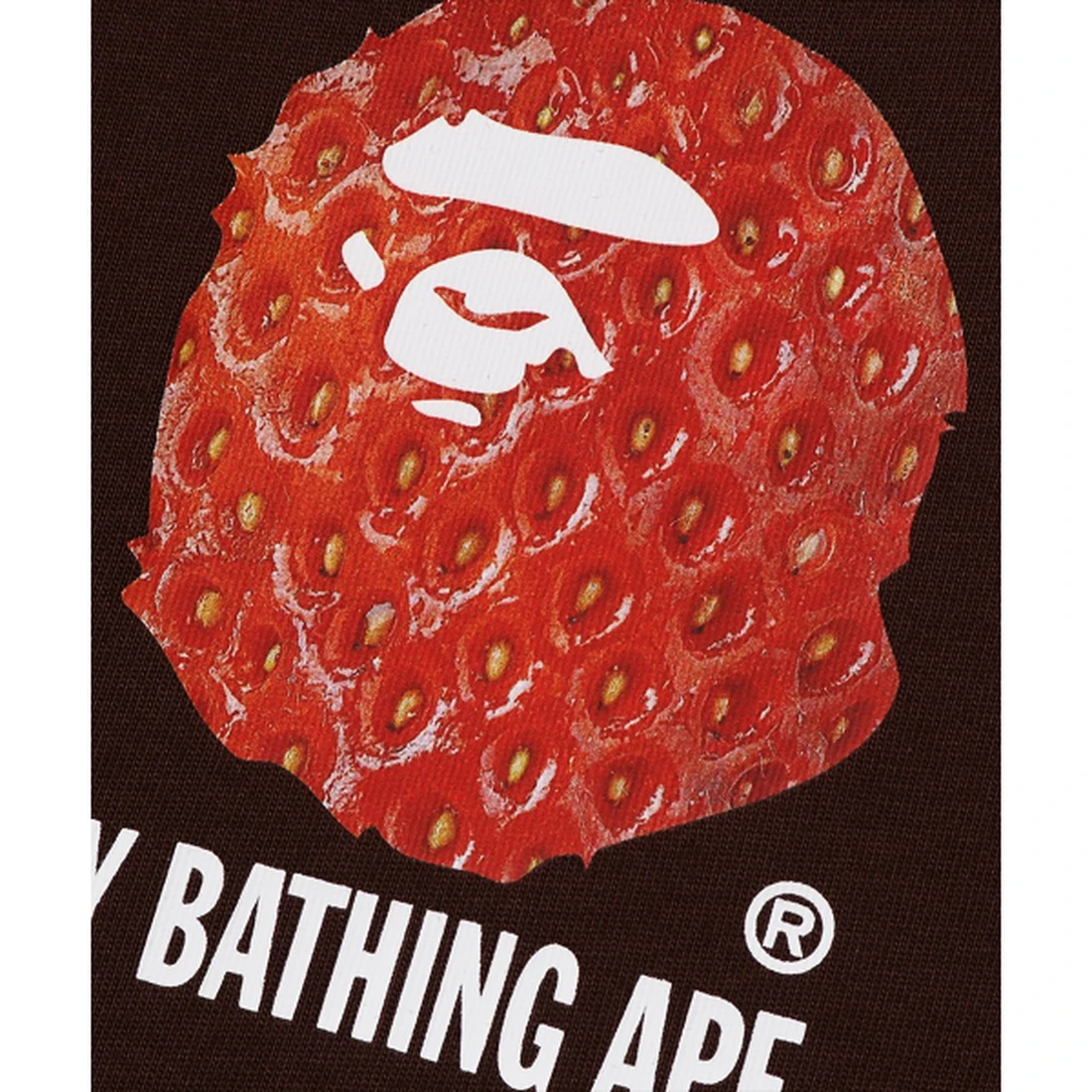 베이프 스트로베리 BY BATHING APE 릴렉스드 핏 티셔츠 M 브라운 001TEM801302MBRW