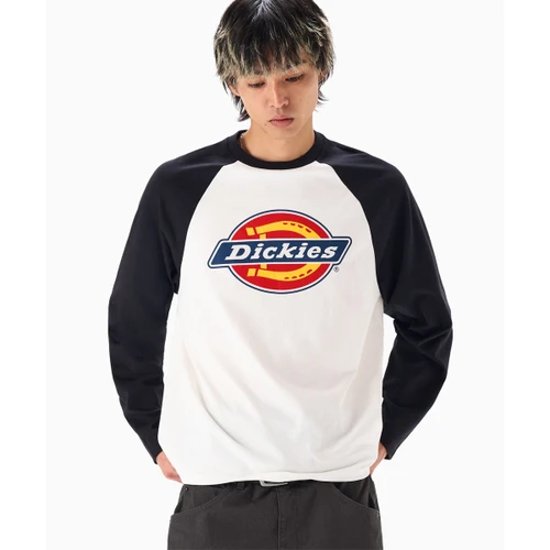 디키즈 트리로고 래글런 롱슬리브 블랙