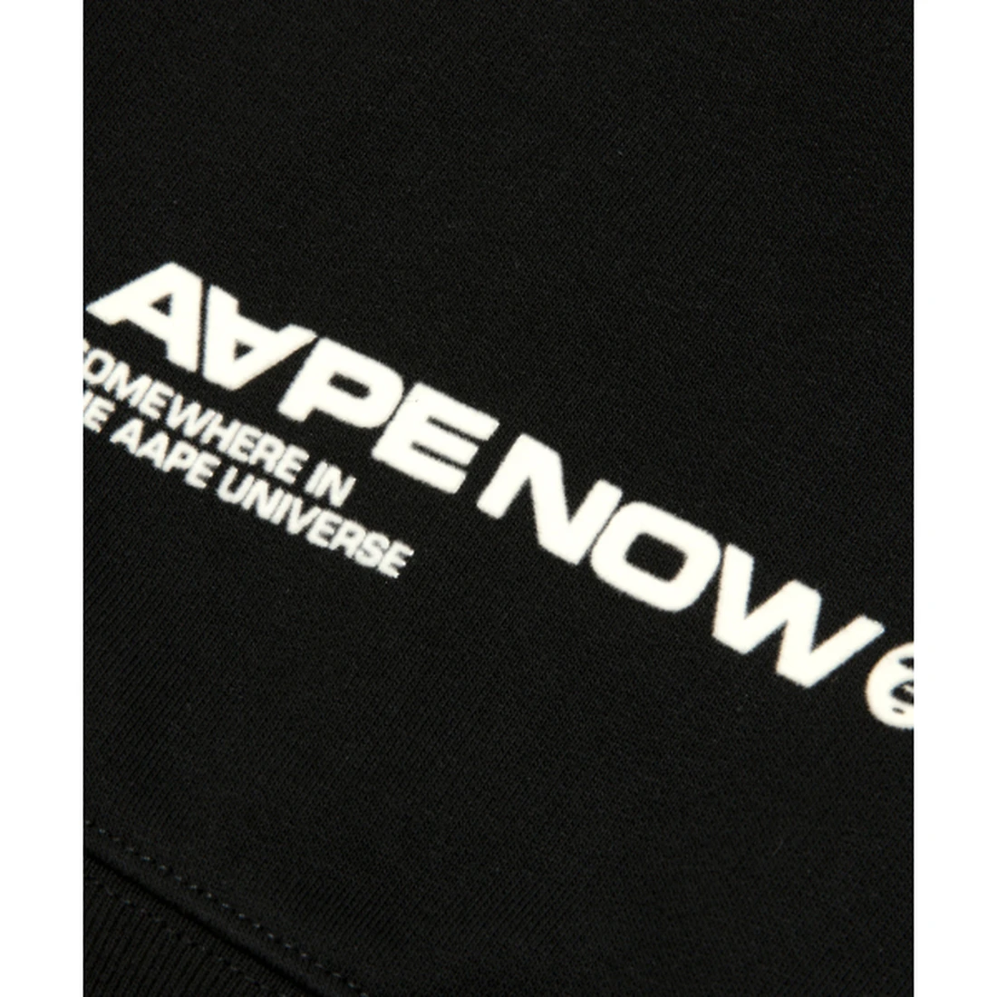 에이프 AAPENOW 라운드로고 베이직 라운드넥 맨투맨 AAPSWMC348XXPBKX