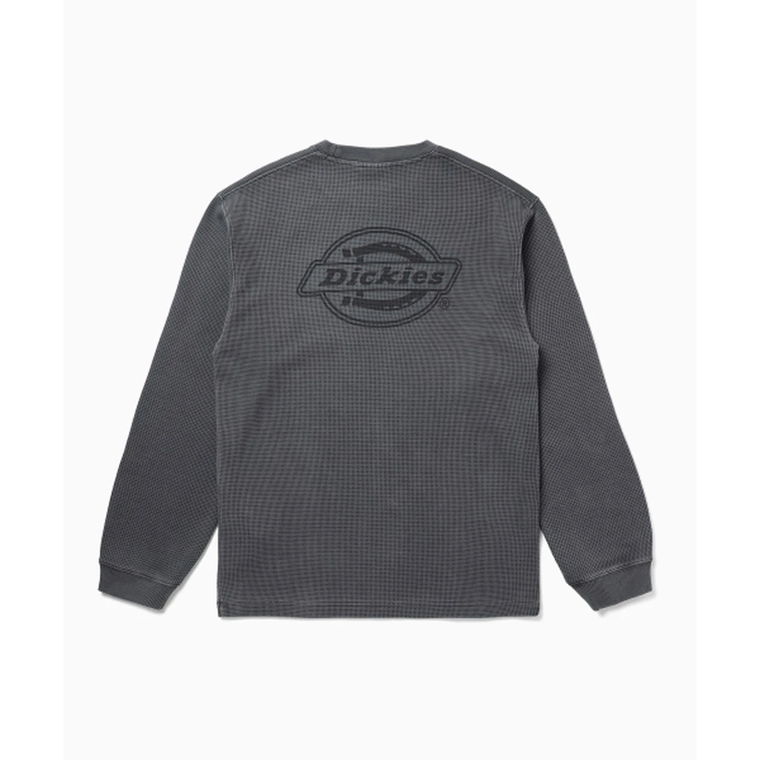 디키즈 백 모노 로고 와플 롱슬리브 차콜 DKFTL9A01CC