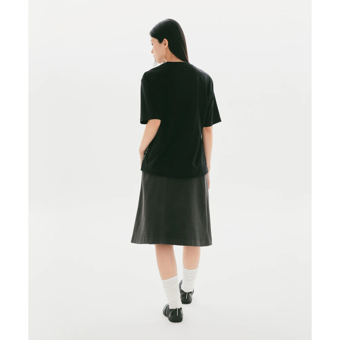 스파오 x 산리오 x 이토 준지 반팔 티셔츠 블랙 SPRLG49U04