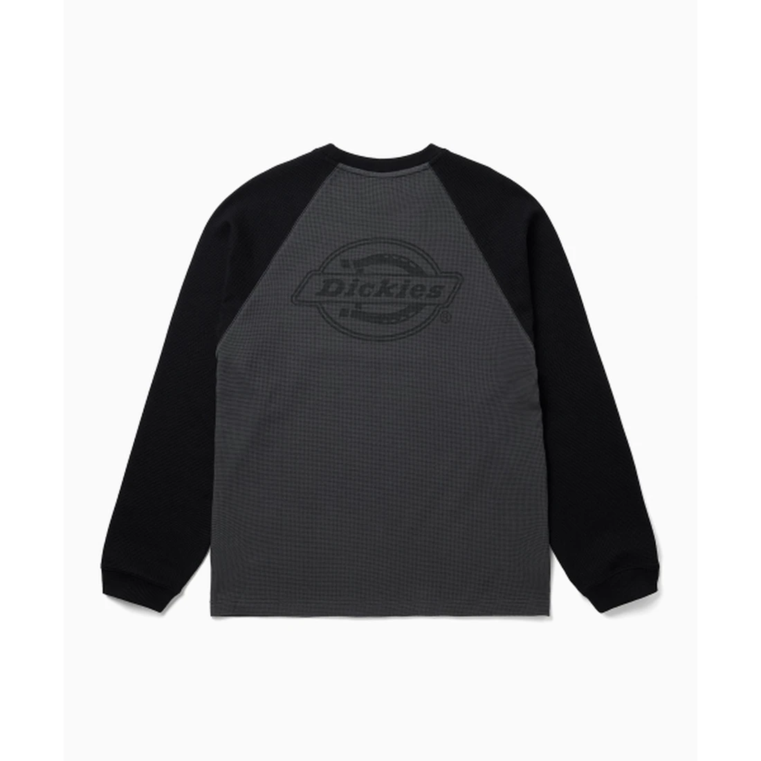 디키즈 백 모노 로고 와플 래글런 롱슬리브 차콜 DKFTL9A02CC