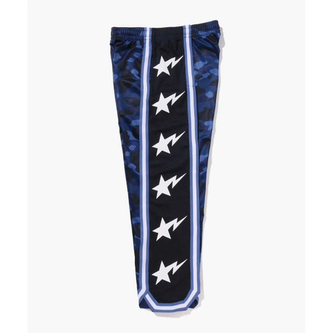 베이프 컬러 카모 메쉬 하이 스플릿 스냅버튼 릴렉스트 핏 팬츠 M 네이비 001PTM801321MNVY