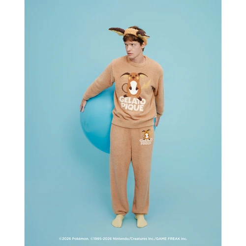 포켓몬 남성용 BABY MOCO 자카드 풀오버 & 롱 팬츠 세트