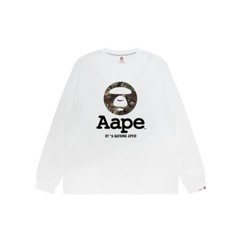 에이프 AAPEUNVS Moonface 롱슬리브 티셔츠 화이트