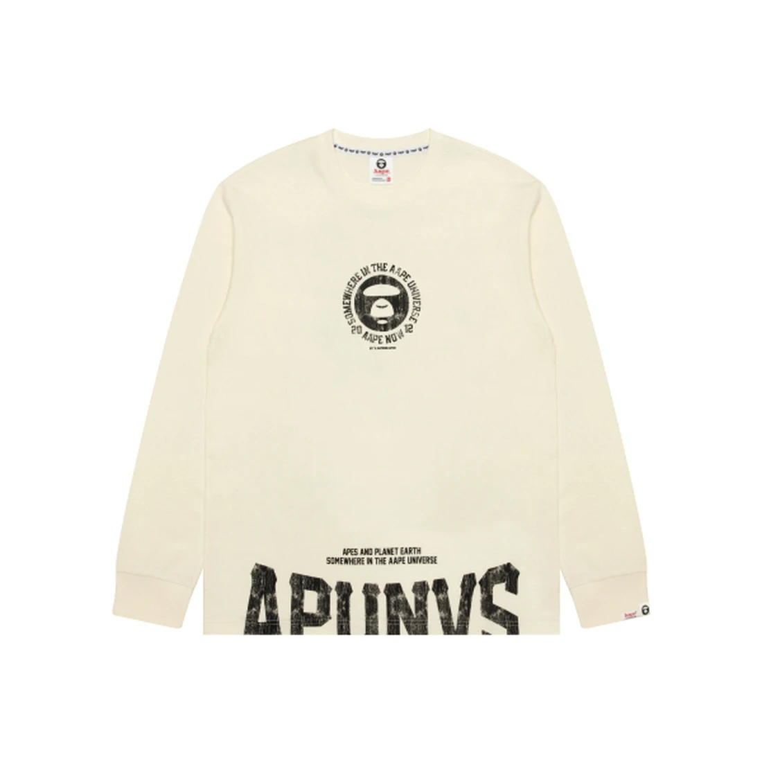 에이프 AAPEUNVS 롱슬리브 티셔츠 아이보리 AAPLTM1971XXRIVX