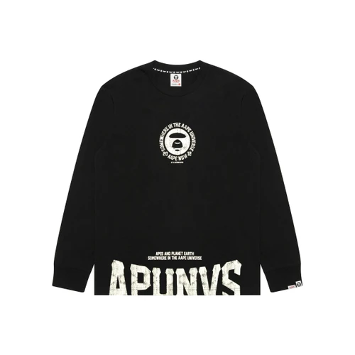 에이프 AAPEUNVS 롱슬리브 티셔츠 블랙