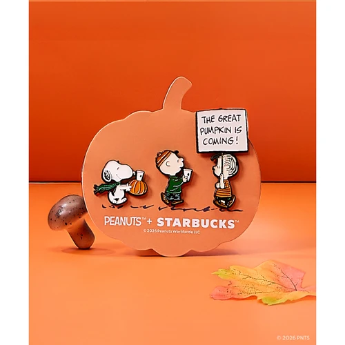 스타벅스 펌킨 피너츠 핀 세트