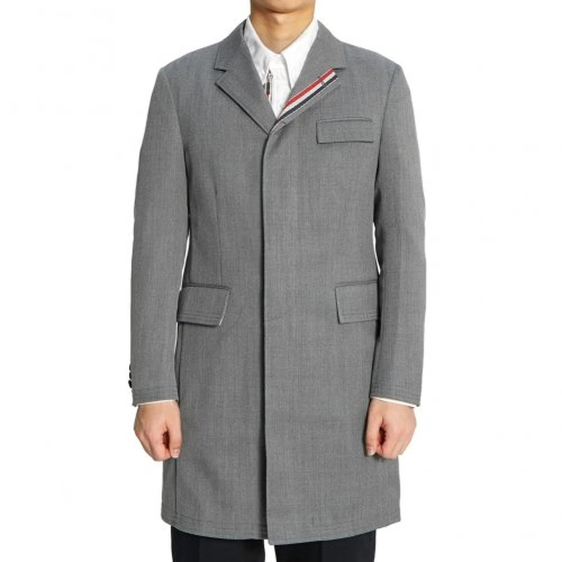 톰 브라운 삼선 하이 암홀 남자 울 오버 코트 MOU567A04906035