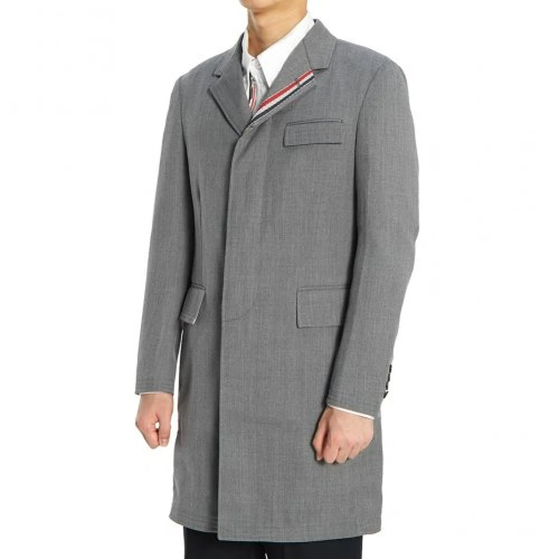 톰 브라운 삼선 하이 암홀 남자 울 오버 코트 MOU567A04906035 이미지 3