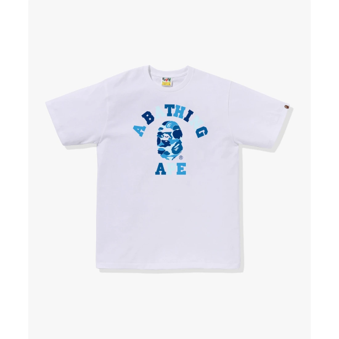 베이프 ABC 카모 콜리지 티셔츠 M 화이트 / / 블루 001TEM801005MWH9