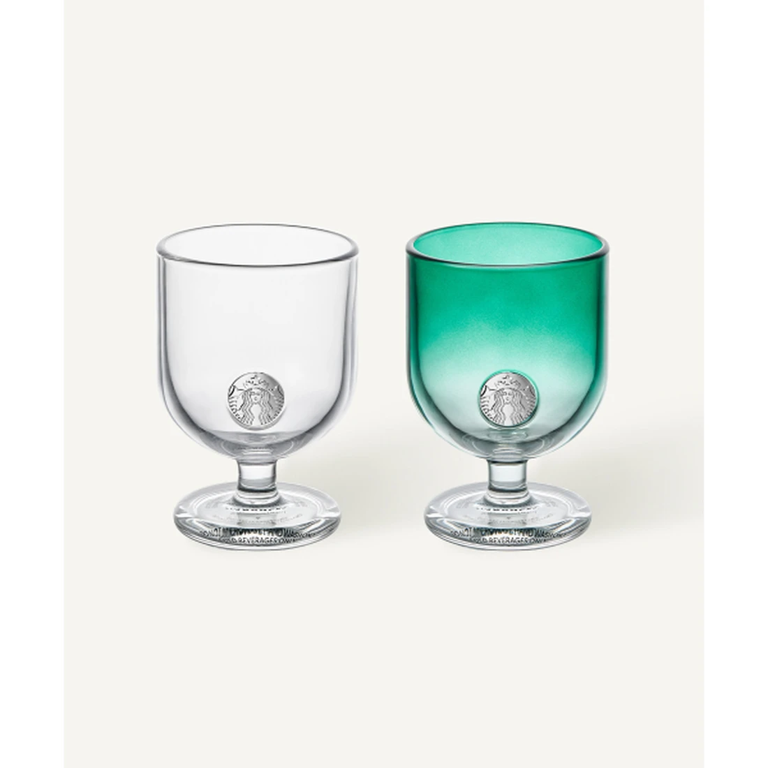 스타벅스 디어유 고블렛 투명 & 그린 276ml 2P 세트 1005587 이미지 2