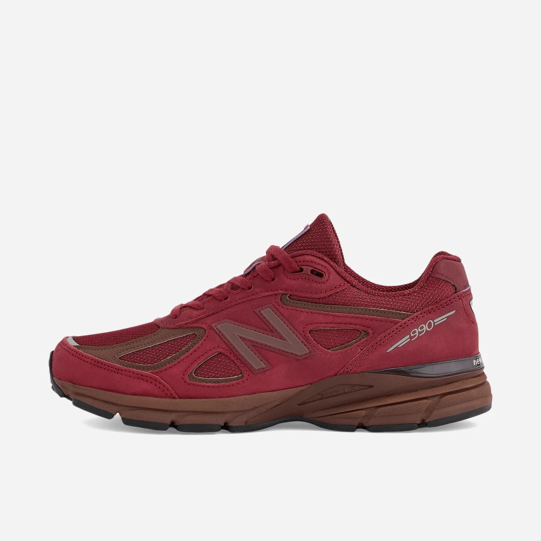 뉴발란스 x 테디 산티스 990v4 메이드 인 USA 모나크 버건디 브라운 U990BR4 이미지 3