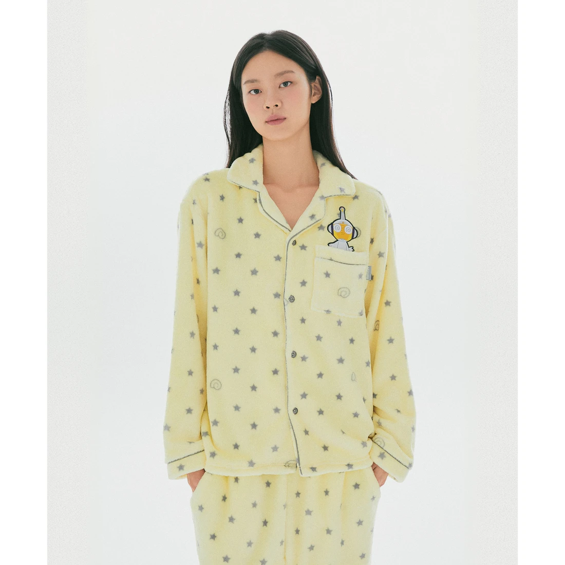개구리 중사 케로로 x 스파오 수면 파자마 옐로우 SPPPG4VU12-YELLOW