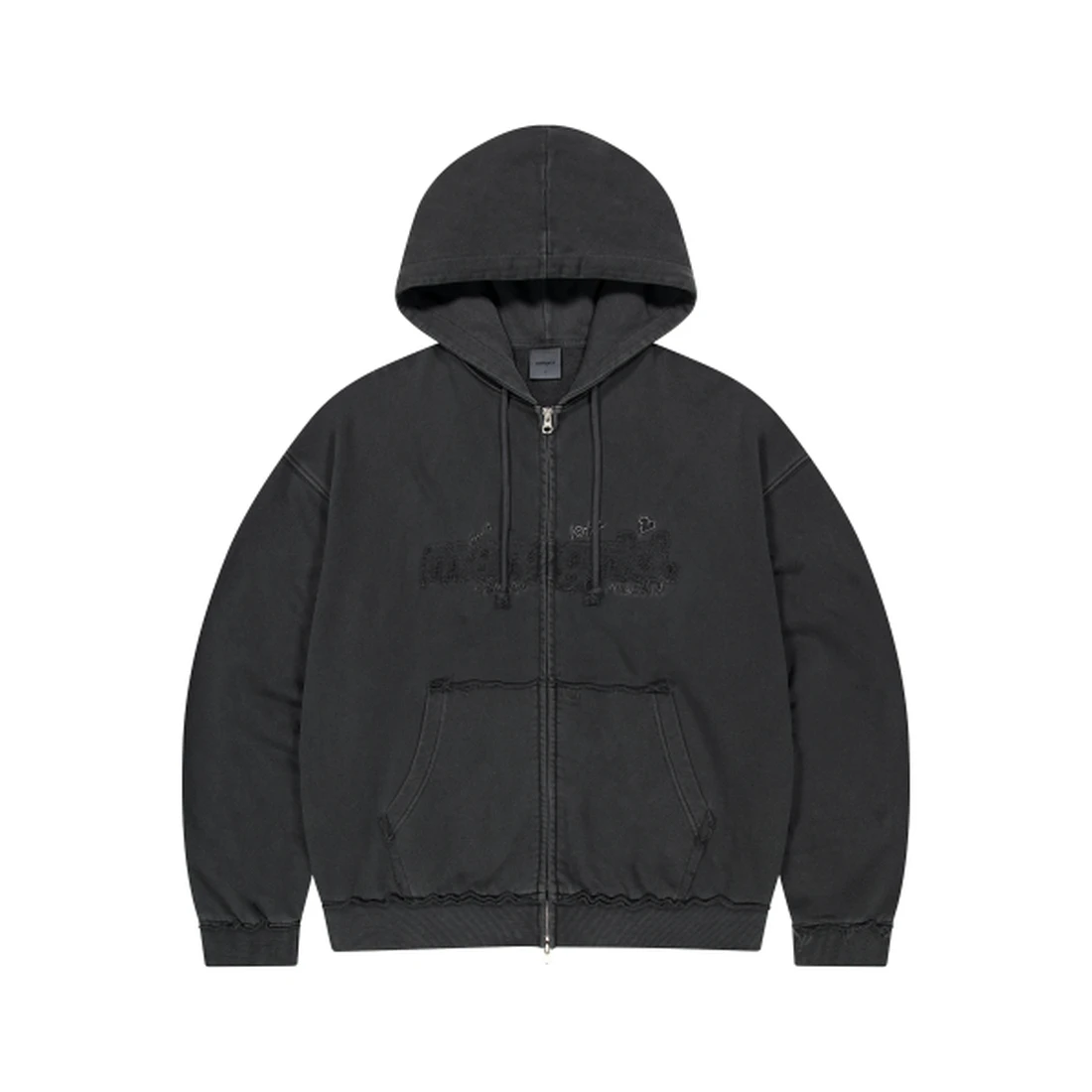 마하그리드 베이직 로고 피그먼트 집업 후디 차콜 MG2GFMM490ACH