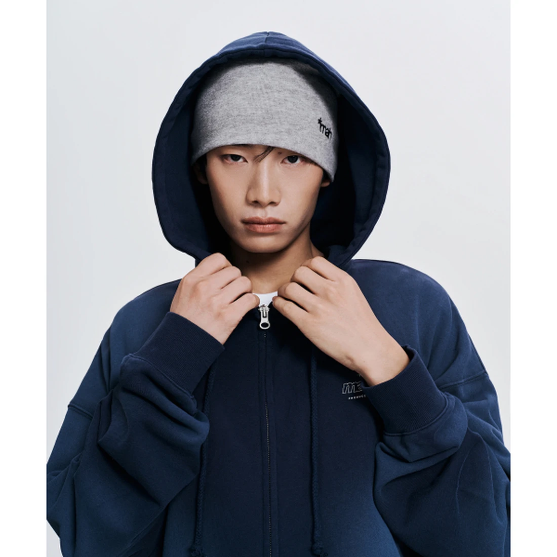 마하그리드 MAH 로고 드레이프 비니 그레이 MG2GFMAB36AGR 이미지 3