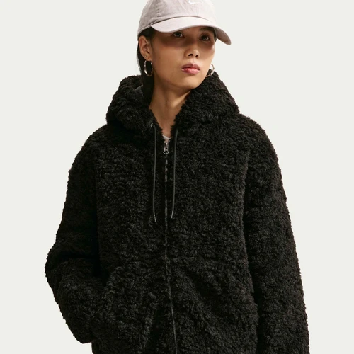 나이키 스포츠웨어 루즈 써마 핏 하이 파일 플리스 풀집 후드 재킷 W 블랙 세일