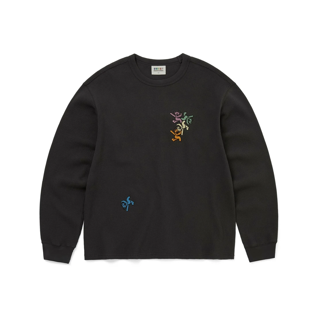 그레이트풀 데드 x 디스이즈네버댓 올 댄싱 베어스 와플 L/S 탑 오프 블랙 GD263TTSLT01OBK