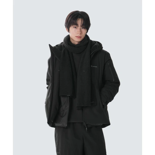 스노우 피크 2L 티타닉 그래픽 지퍼 경량 다운 자켓 블랙