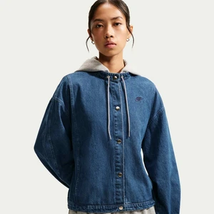 나이키 스포츠웨어 루즈 헤비웨이트 데님 재킷 W 미스틱 네이비 다크 그레이 헤더 파티클 그레이 옵시디언