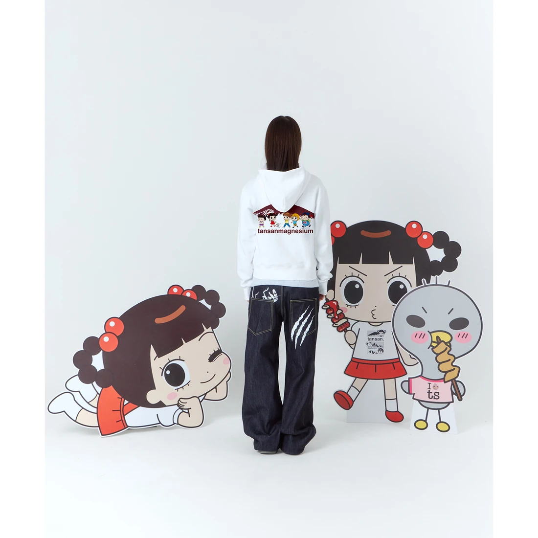 안녕자두야X탄산 마운틴 자두 프렌즈 후드집업 (화이트) T26FCHZ07 이미지 2