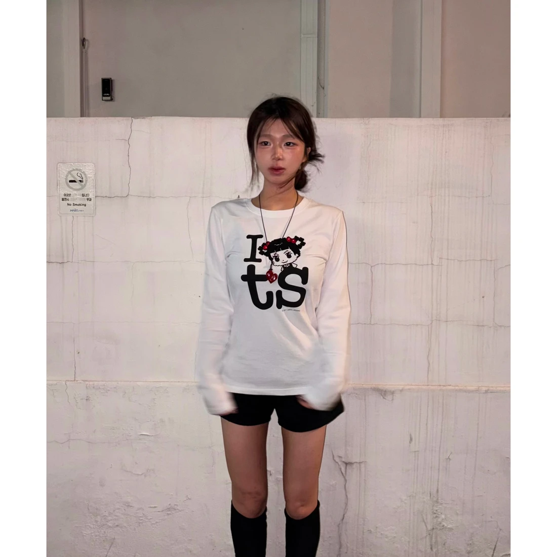 안녕자두야X탄산 자두 롱슬리브 (화이트) T26FCLS09 이미지 2