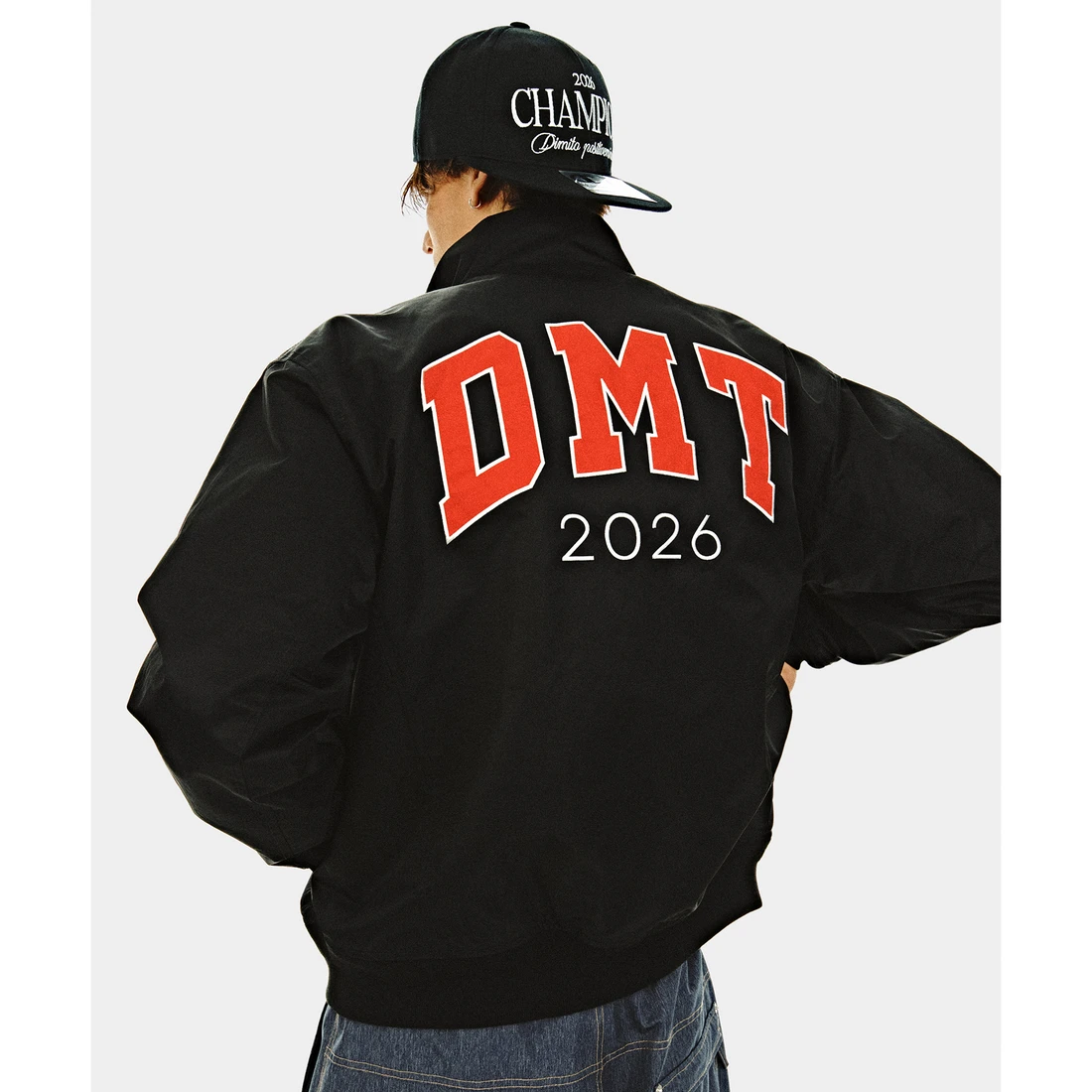 디미토 x 챔피온 DMT 바시티 봄버 재킷 블랙 NSTK39112 이미지 3