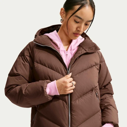 나이키 스포츠웨어 윈드푸퍼 스톰 핏 후드 다운 재킷 W 카카오 와우