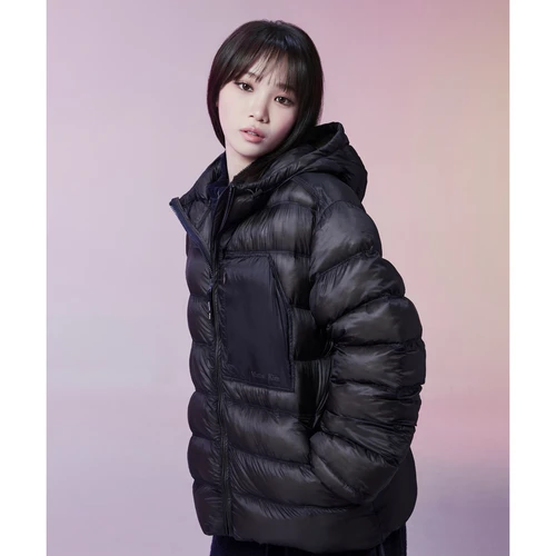 마뗑킴 클라우드 쉘 후디 패딩 점퍼 차콜