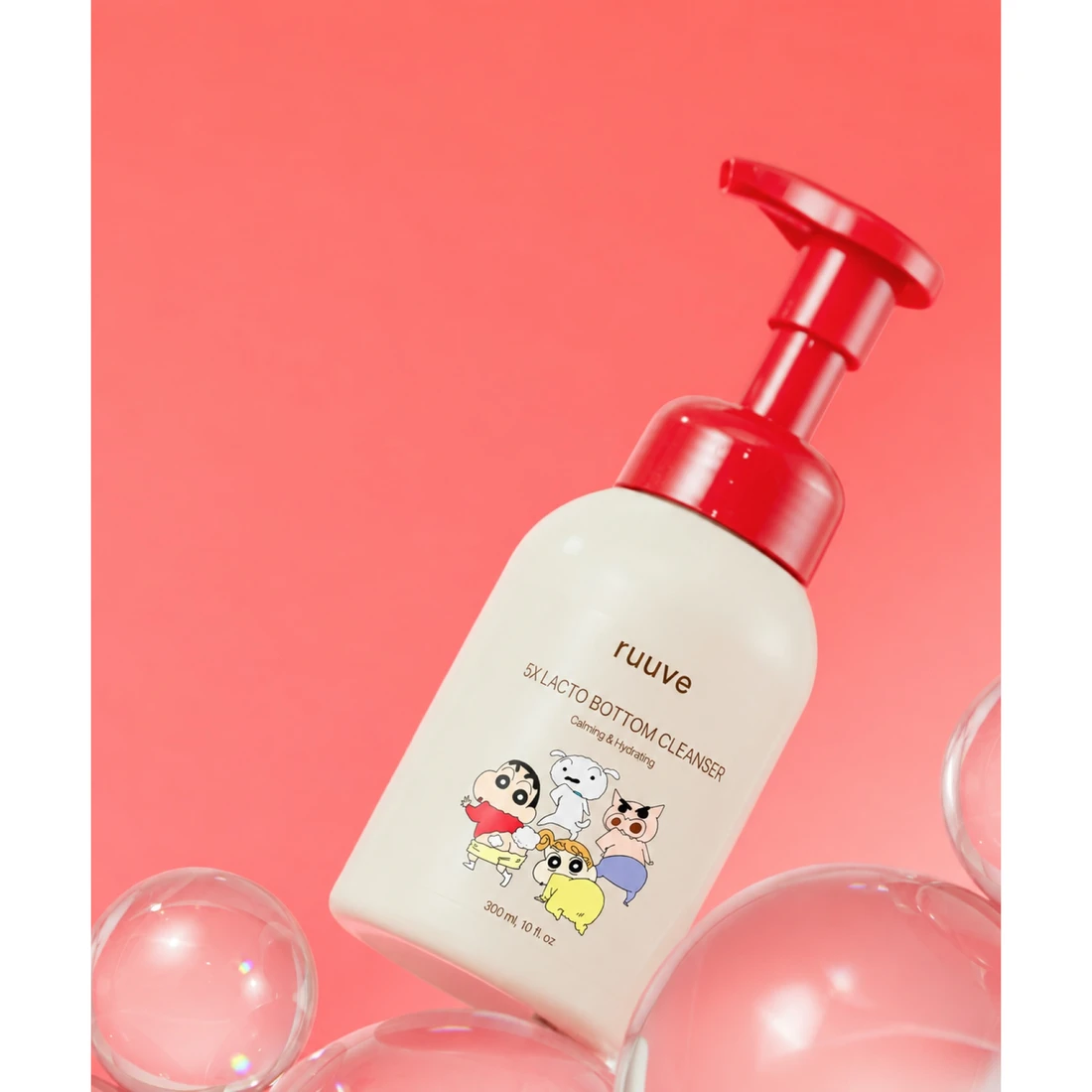 짱구 x 러베 5X 락토 엉덩이 클렌저 300ml RUUVE-10004 이미지 2
