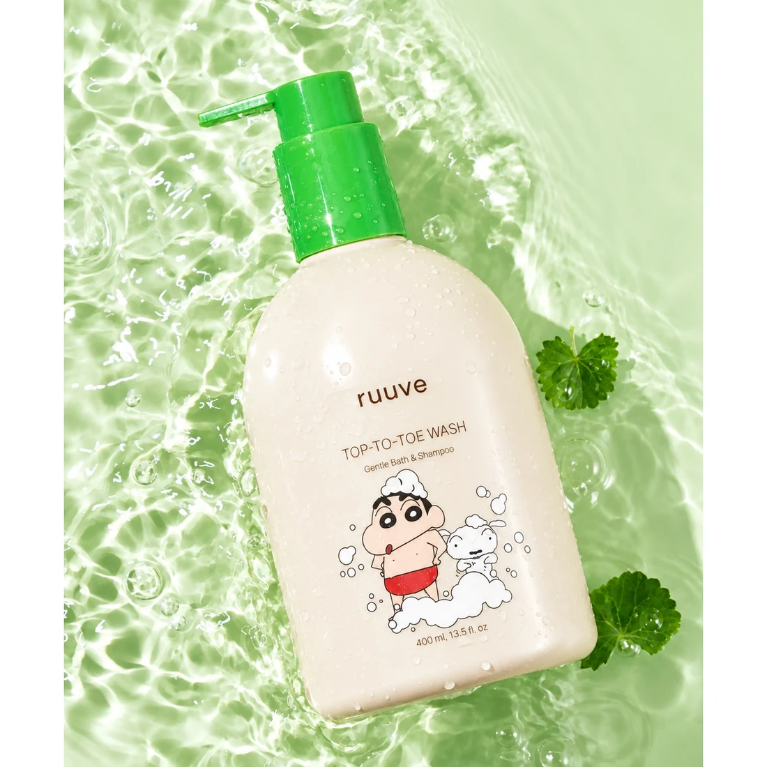 짱구 x 러베 아기 히알루론 올인원 탑투토 워시 400ml RUUVE-10007 이미지 2