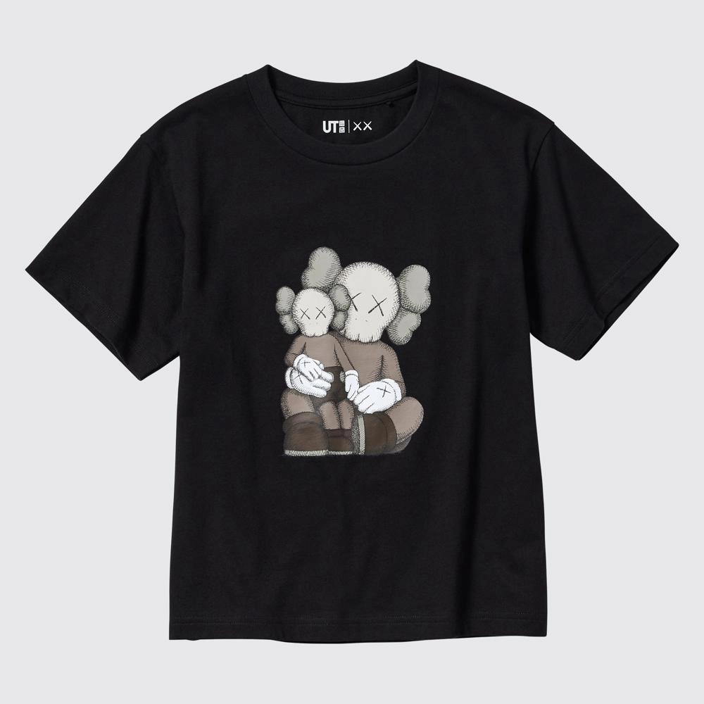 카우스 x 유니클로 UT 그래픽 티셔츠 블랙 키즈 467771