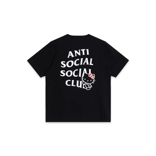 안티 소셜 소셜 클럽 x 헬로 키티 ASHKC 반팔 티셔츠 블랙
