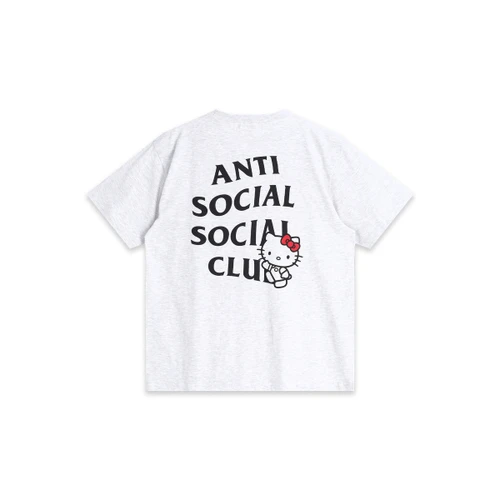 안티 소셜 소셜 클럽 x 헬로 키티 ASHKC 반팔 티셔츠 그레이