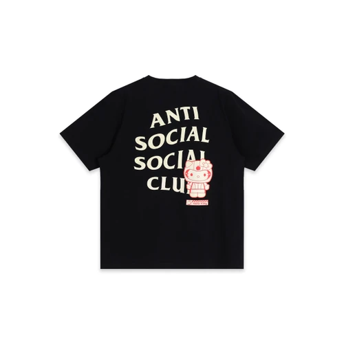 안티 소셜 소셜 클럽 x 헬로 키티 파이널 랩 반팔 티셔츠 블랙