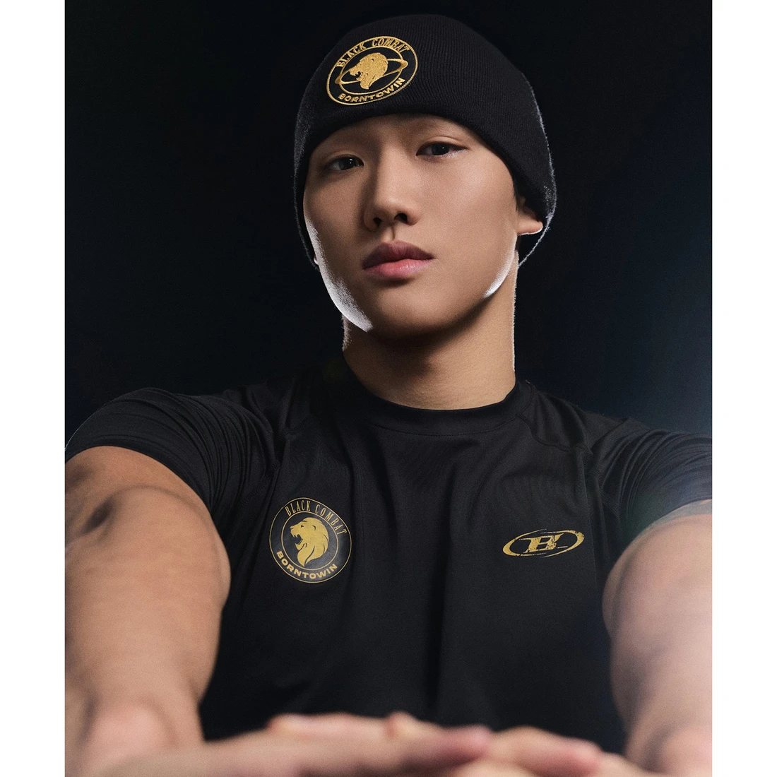 본투윈 x 블랙컴뱃 비니 블랙 BH4UAC476BK