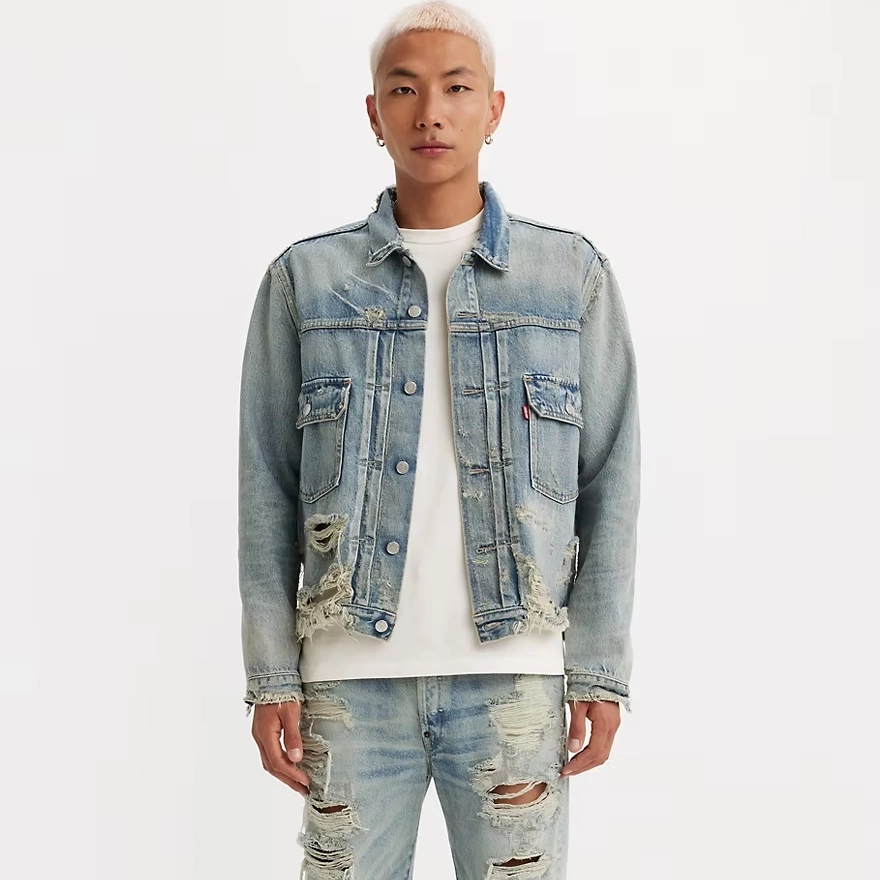 겐조 x 리바이스 타입 2 터러커 자켓 라이트 인디고 A68270000