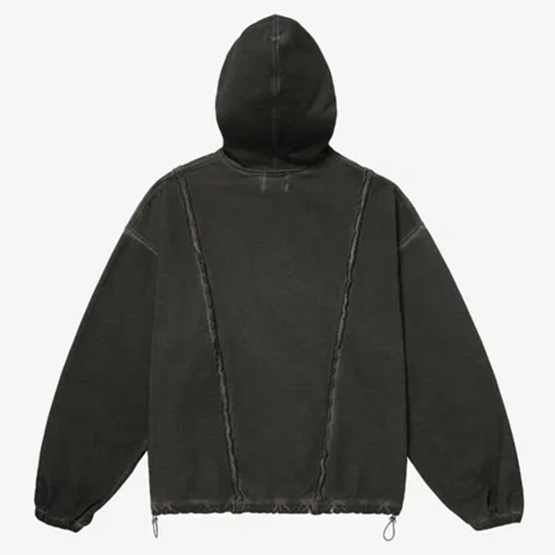 떠그 클럽 x 휠라 스티치 로고 스냅 후드 차콜 그레이 1100FS2POF3T04XCGY