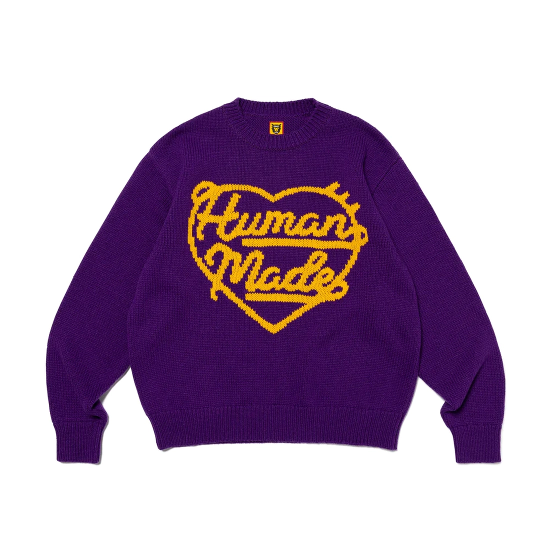 휴먼 메이드 로우 게이지 니트 스웨터 퍼플 HM27CS038-PURPLE