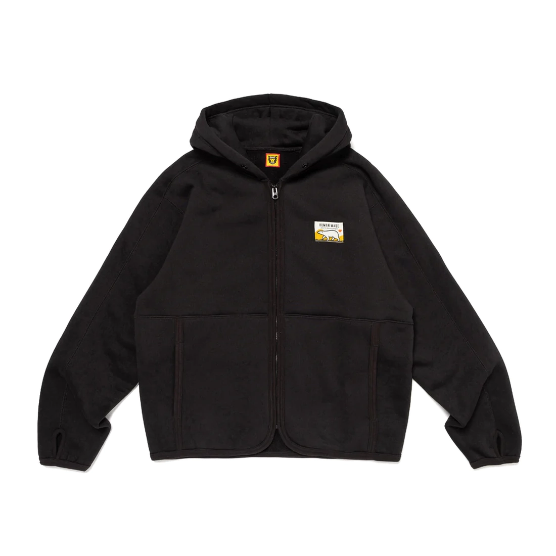 휴먼 메이드 플리스 스웻 집 후디 블랙 HM26CS043-BLACK